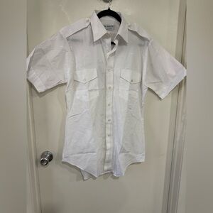 The Aviator Van Heusen White Short Sleeve Button Down Shirt